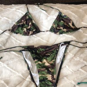 Camo tie bikini
